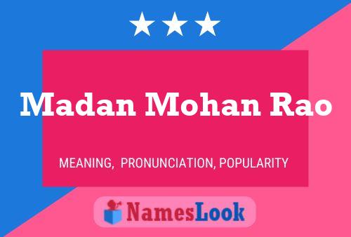 Madan Mohan Rao Name Poster