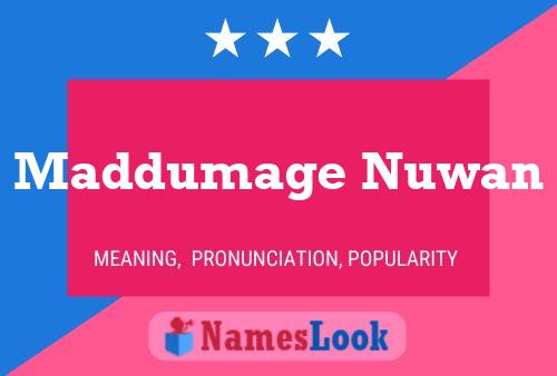 Maddumage Nuwan Name Poster