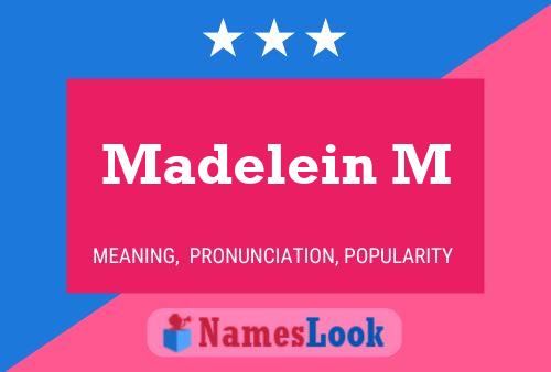 Madelein M Name Poster