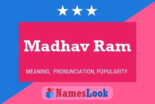 Madhav Ram Name Poster