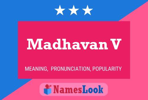 Madhavan V Name Poster