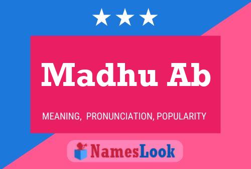 Madhu Ab Name Poster