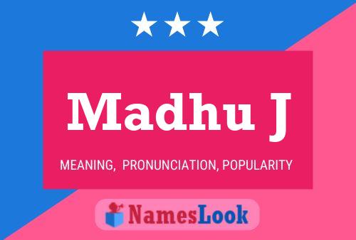 Madhu J Name Poster