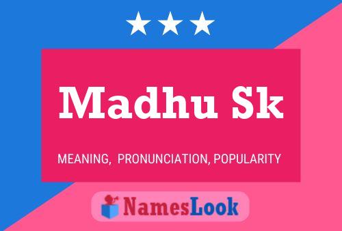 Madhu Sk Name Poster