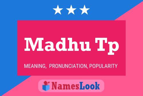 Madhu Tp Name Poster