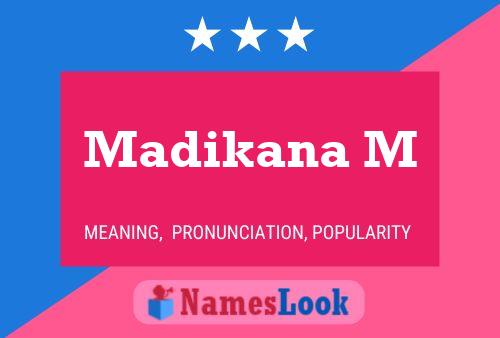 Madikana M Name Poster