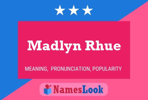 Madlyn Rhue Name Poster