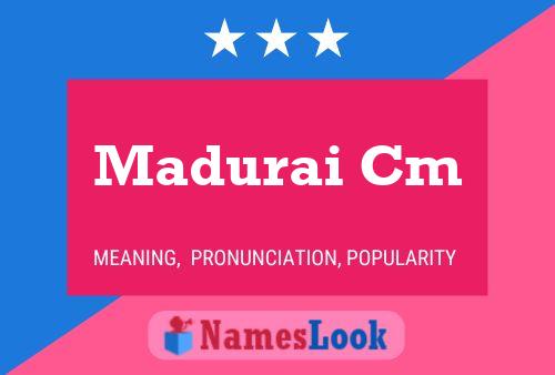 Madurai Cm Name Poster