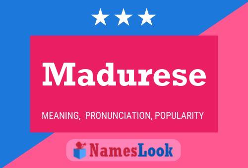 Madurese Name Poster