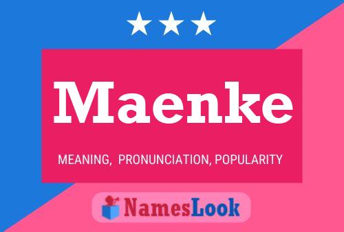 Maenke Name Poster