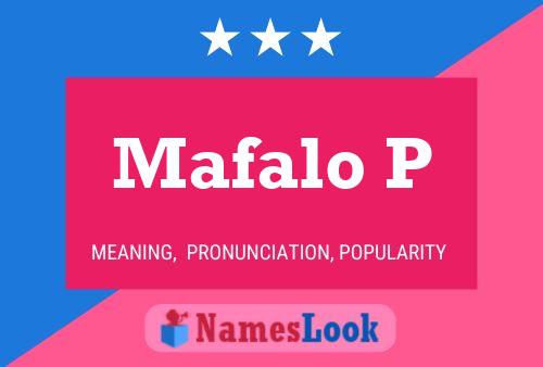 Mafalo P Name Poster