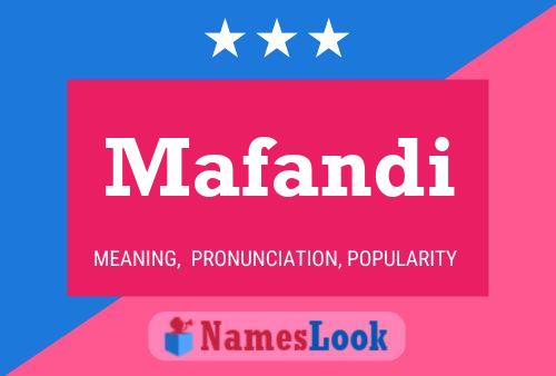 Mafandi Name Poster