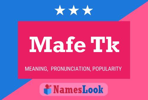 Mafe Tk Name Poster