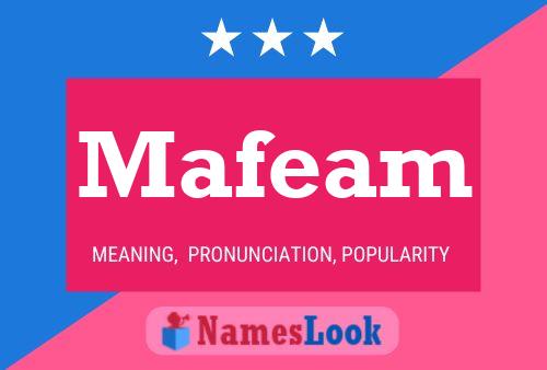 Mafeam Name Poster