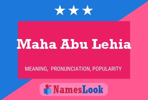 Maha Abu Lehia Name Poster