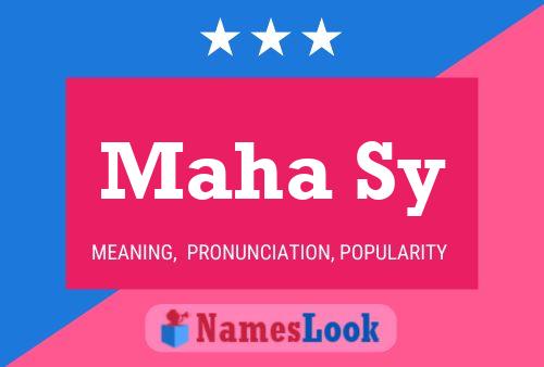 Maha Sy Name Poster