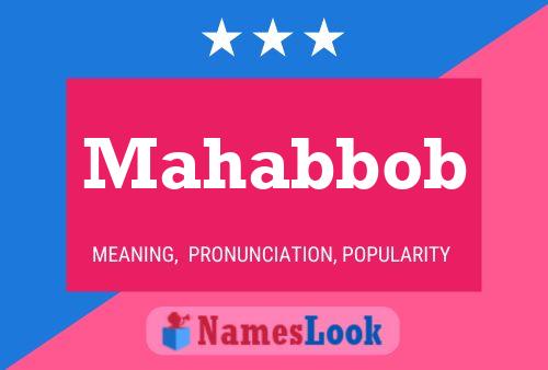 Mahabbob Name Poster