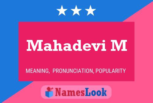 Mahadevi M Name Poster