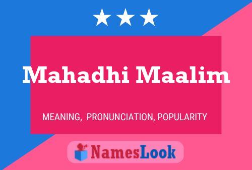 Mahadhi Maalim Name Poster