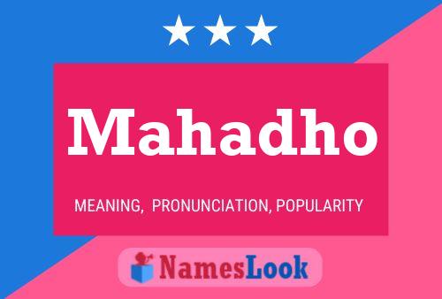 Mahadho Name Poster