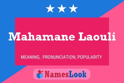 Mahamane Laouli Name Poster