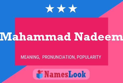 Mahammad Nadeem Name Poster