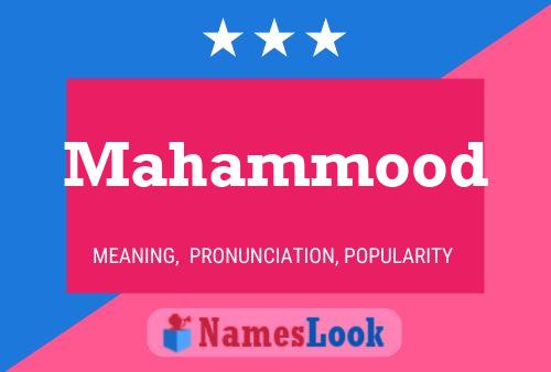 Mahammood Name Poster