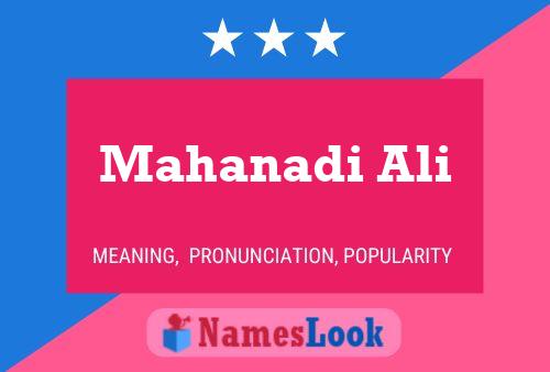 Mahanadi Ali Name Poster