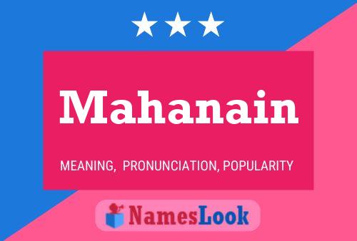 Mahanain Name Poster