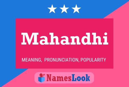 Mahandhi Name Poster