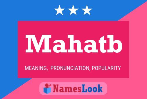 Mahatb Name Poster