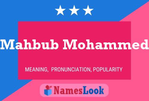 Mahbub Mohammed Name Poster