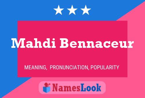 Mahdi Bennaceur Name Poster