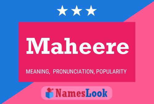 Maheere Name Poster