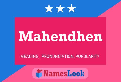 Mahendhen Name Poster