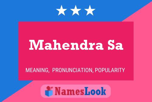 Mahendra Sa Name Poster