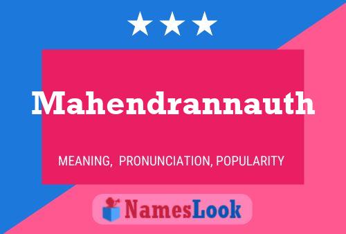 Mahendrannauth Name Poster