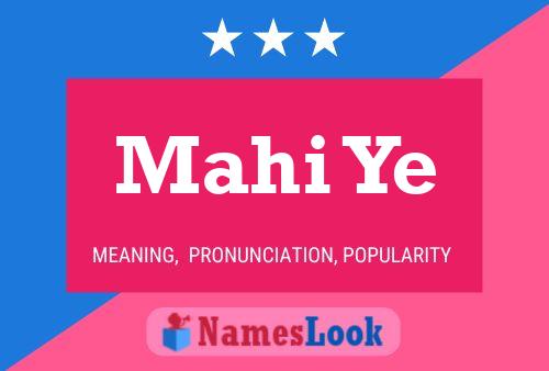 Mahi Ye Name Poster