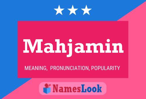 Mahjamin Name Poster