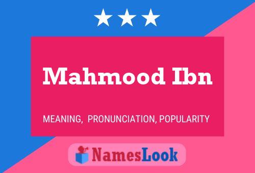 Mahmood Ibn Name Poster