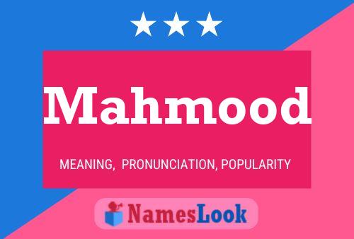 Mahmood Name Poster