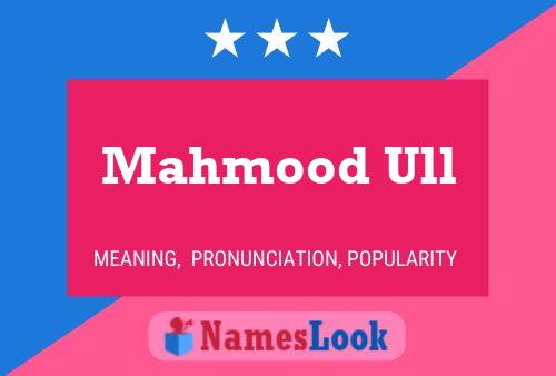 Mahmood Ull Name Poster