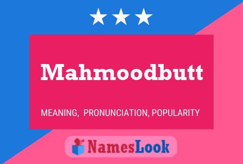 Mahmoodbutt Name Poster