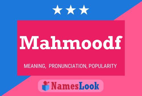 Mahmoodf Name Poster