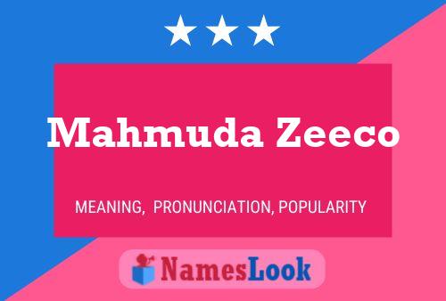 Mahmuda Zeeco Name Poster