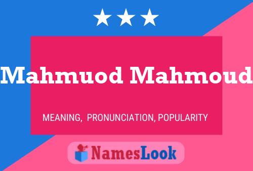 Mahmuod Mahmoud Name Poster