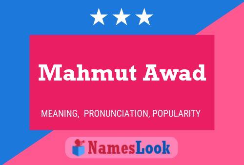 Mahmut Awad Name Poster