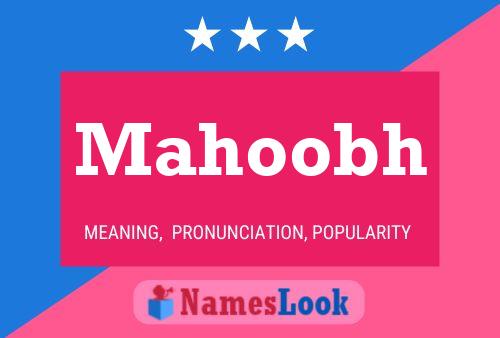 Mahoobh Name Poster