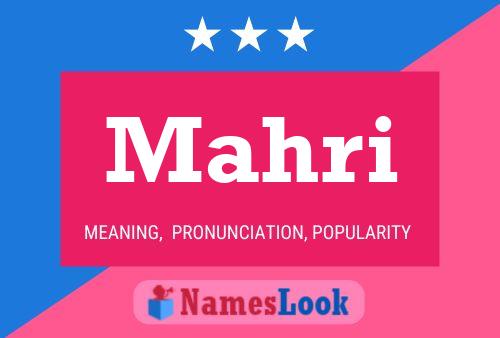 Mahri Name Poster