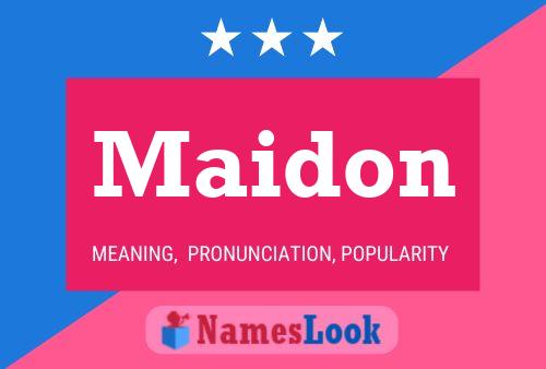 Maidon Name Poster